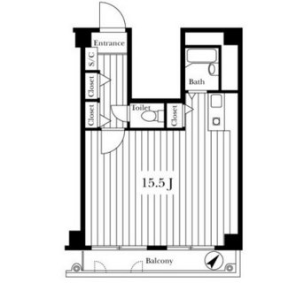 東京都中野区本町３丁目 賃貸マンション 1R